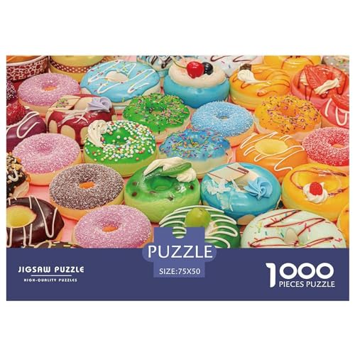1000 Teile Donut-Puzzle für Erwachsene, Intellektuelles Spiel, Puzzle-Spielzeug für Kinder, 1000 Teile (75 x 50 cm) von BREAUX