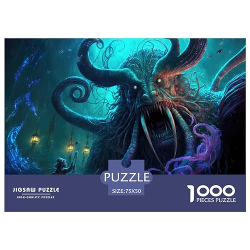 1000 Teile Puzzle „Könige des Meeres“ Puzzles für Erwachsene Holzbrettpuzzles Herausforderndes Spiel 1000 Teile (75 x 50 cm) von BREAUX