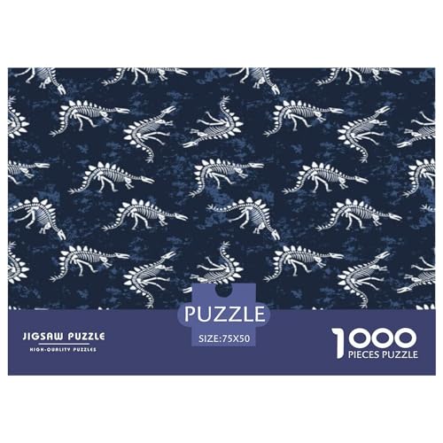 1000 Teile Puzzle Dinosaurier Vektor für Erwachsene Kinder Holzpuzzle Lernspielzeug 1000 Teile (75x50cm) von BREAUX