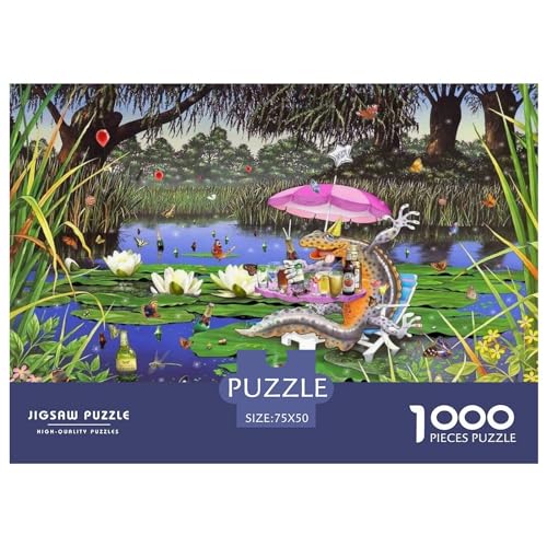 1000 Teile Puzzle Newt Puzzles für Erwachsene Holzbrettpuzzles Anspruchsvolles Spiel 1000 Teile (75 x 50 cm) von BREAUX