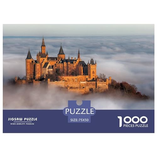 1000 Teile Puzzle für Erwachsene Black Swan Castle Puzzlesets für Familien Holzpuzzles Brain Challenge Puzzle 1000 Teile (75 x 50 cm) von BREAUX