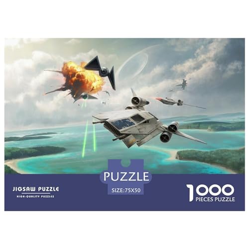 1000 Teile Starfighter-Puzzle für Erwachsene, Intellektuelles Spiel, Puzzle-Spielzeug für Kinder, 1000 Teile (75 x 50 cm) von BREAUX