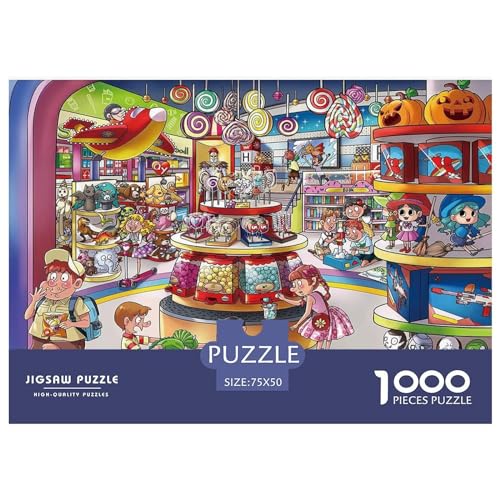 1000 Teile kreative Puzzles, Spielzeuggeschäft, Geschenk-Puzzles, rechteckiges Puzzle-Spielzeug für Erwachsene, 1000 Stück (75 x 50 cm) von BREAUX