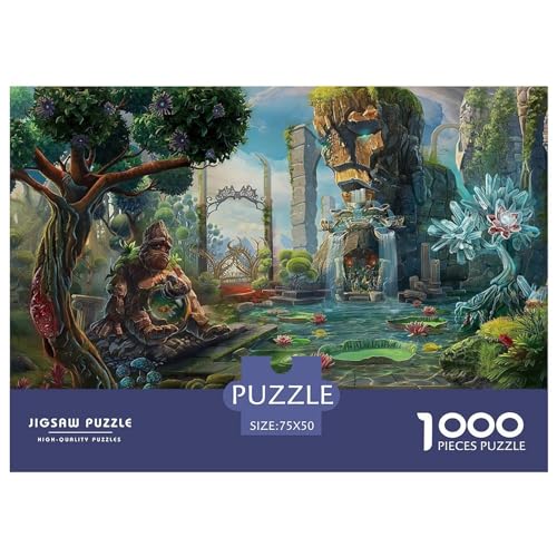 1000-teiliges Puzzle, Elfen-Graden-Puzzle für Erwachsene, Holzpuzzle, Lernspiel für Erwachsene, Kind, 1000 Teile (75 x 50 cm) von BREAUX