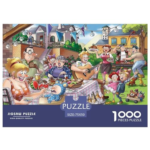 1000-teiliges Puzzle, Familientreffen für Erwachsene und Kinder, Holzpuzzle, Lernspielzeug, 1000 Teile (75 x 50 cm) von BREAUX
