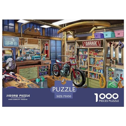 1000-teiliges Puzzle, Garagenpuzzle für Erwachsene, Holzpuzzle, Lernspiel für erwachsenes Kind, 1000 Teile (75 x 50 cm) von BREAUX