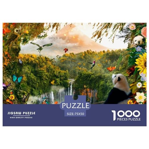 1000-teiliges Puzzle, Raum mit Einer Ansichtsversion für Erwachsene, Kinder, Holzpuzzle, Lernspielzeug, 1000 Teile (75 x 50 cm) von BREAUX