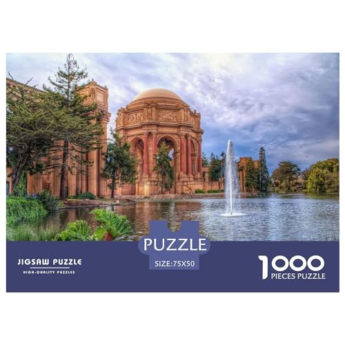 1000-teiliges Puzzle, San Francisco-Puzzles für Erwachsene, Holzpuzzle, Lernspiel für Erwachsene und Kinder, 1000 Teile (75 x 50 cm) von BREAUX