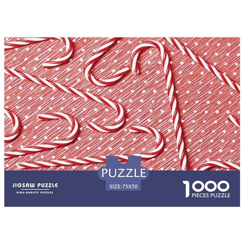 1000-teiliges Puzzle, Zuckerstangen-Puzzle für Erwachsene, Holzpuzzle, Lernspiel für Erwachsene, Kind, 1000 Teile (75 x 50 cm) von BREAUX