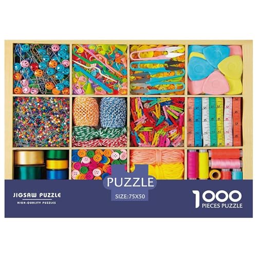 1000-teiliges Puzzle für Erwachsene, Handarbeitsgeschenke, kreative rechteckige Puzzles, Holzpuzzle 1000 Teile (75 x 50 cm) von BREAUX
