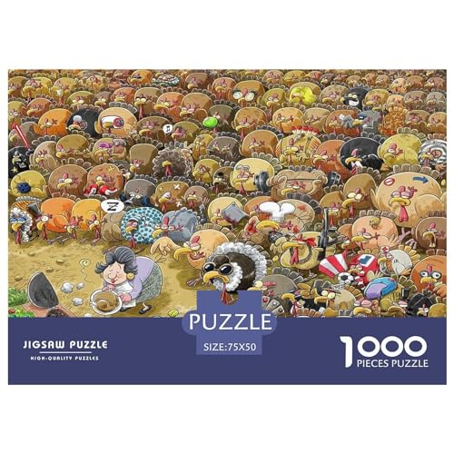1000-teiliges Puzzle für Erwachsene, Weihnachts-Chaos-Geschenke, kreative rechteckige Puzzles, Holzpuzzle 1000 Teile (75 x 50 cm) von BREAUX