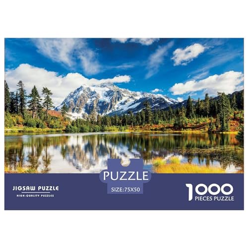 1000-teiliges rechteckiges Puzzle für Erwachsene, Shook Mountain, Washington, kreative Puzzle-Herausforderung, Spielzeugpuzzle, 1000 Teile (75 x 50 cm) von BREAUX