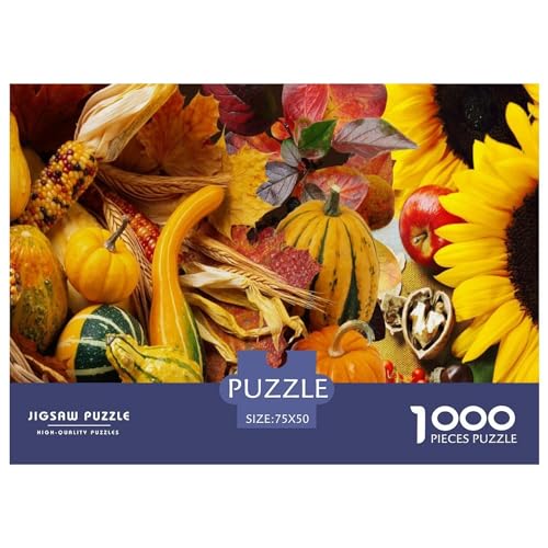 1000-teiliges rechteckiges Puzzle für Erwachsene, Sonnenblumenfrucht, kreative Puzzle-Herausforderung, Spielzeugpuzzle, 1000 Teile (75 x 50 cm) von BREAUX