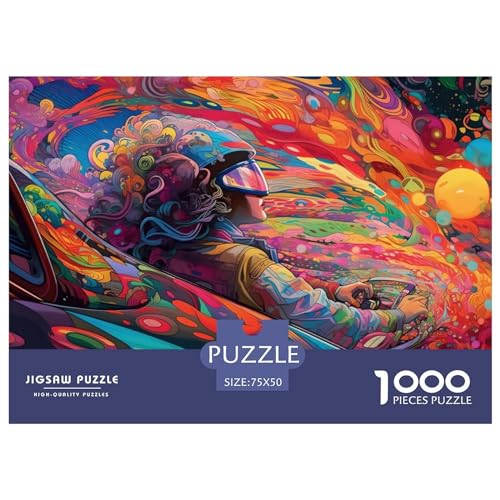 1000-teiliges rechteckiges Puzzle für Erwachsene, Supersonic Travel, kreative Puzzle-Herausforderung, Spielzeugpuzzle, 1000 Stück (75 x 50 cm) von BREAUX