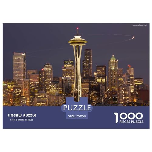 1000-teiliges rechteckiges Puzzle für Erwachsene, Washington Dc-Landschaft, kreative Puzzle-Herausforderung, Spielzeugpuzzle, 1000 Stück (75 x 50 cm) von BREAUX