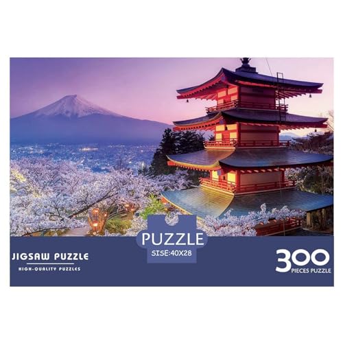 300 Teile kreative Puzzles, Fidschi-Gebirge, Japan, Geschenk-Puzzles, rechteckiges Puzzle-Spielzeug für Erwachsene, 300 Stück (40 x 28 cm) von BREAUX
