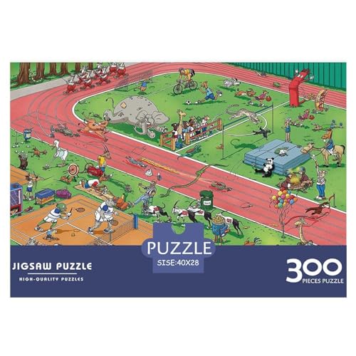 300-teilige Puzzles, Tierspiele, Holzpuzzles, herausforderndes Spiel, quadratische Puzzles für Erwachsene und Kinder, 300 Teile (40 x 28 cm) von BREAUX