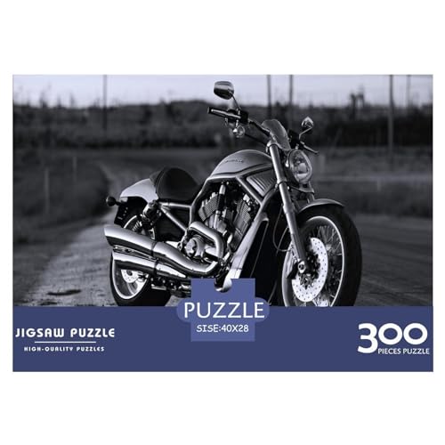 300-teiliges Puzzle für Erwachsene, Motorrad-Puzzlesets für die Familie, Holzpuzzle, Gehirn-Herausforderungspuzzle, 300 Teile (40 x 28 cm) von BREAUX