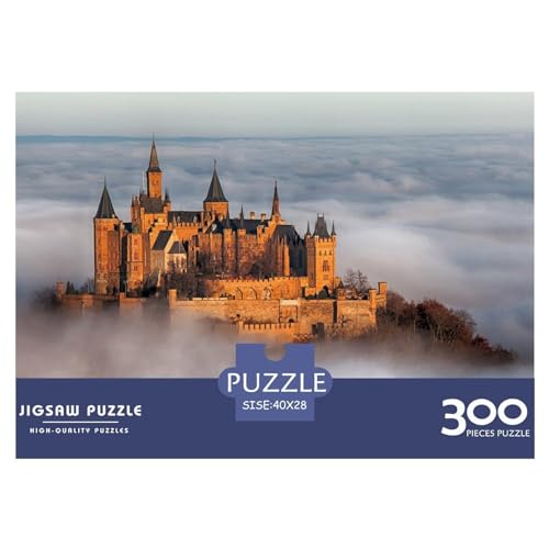 300-teiliges Puzzle für Erwachsene, Schwarzes Schwanenschloss, Holzpuzzle, Familienunterhaltungsspielzeug, 300 Teile (40 x 28 cm) von BREAUX