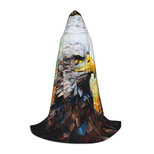 Adler-Print Herren und Damen Kapuzenumhang Umhang - Stilvoller und vielseitiger Kapuzenponcho für alle Jahreszeiten Adler-Print Herren und Damen Kapuzenumhang Umhang - Stilvoller und vielseitiger Kapuzenponcho für alle Jahreszeiten von BREAUX