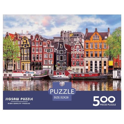 Amsterdam Gifts 500-teiliges Puzzle für Erwachsene – Holzpuzzles – Relax-Puzzlespiele – Denksport-Puzzle 500 Teile (52 x 38 cm) von BREAUX