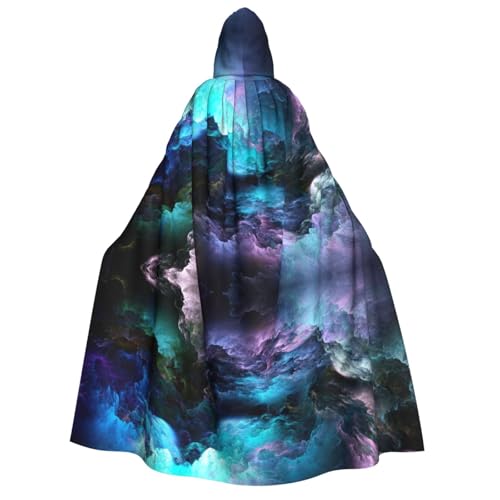 BREAUX 3D-Grafik-Universum-Weltraum-Druck, Kapuzenumhang für Erwachsene, Uni, Kapuzenumhang, passend für Themenpartys und Cosplay-Konventionen von BREAUX