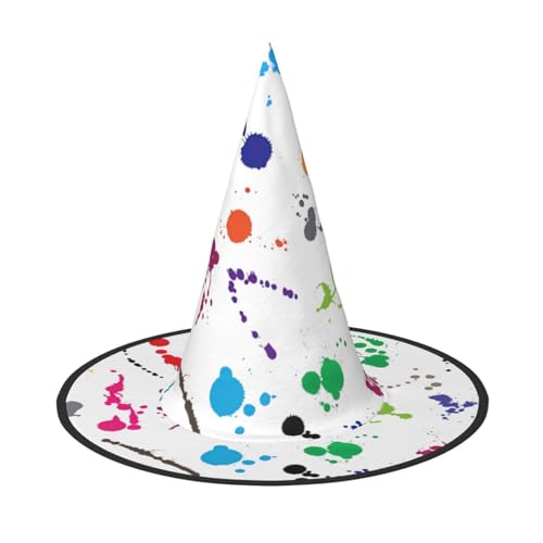 BREAUX Abstrakter Farbspritzer, Halloween-Hexen- und Zaubererhut, Hexenkostüm für Themendekoration, Halloween-Party BREAUX Abstrakter Farbspritzer, Halloween-Hexen- und Zaubererhut, Hexenkostüm für Themendekoration, Halloween-Party von BREAUX