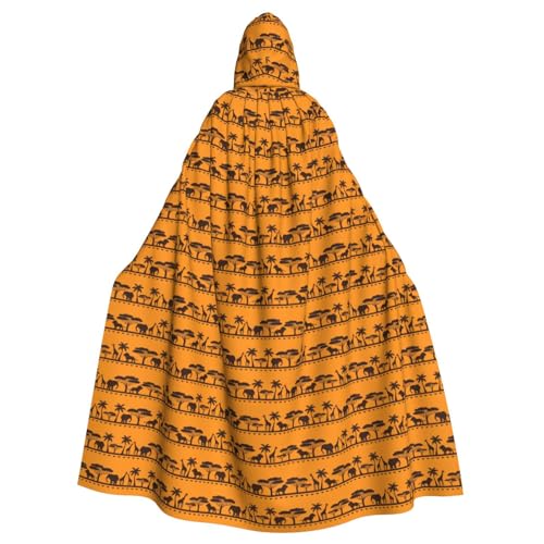BREAUX Afrikanische Tiere Druck Halloween Umhang Halloween Umhang Halloween Kapuzenumhang Erwachsene Party Dekoration Umhang von BREAUX