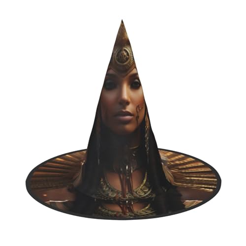 BREAUX Antike Ägypten Stamm-Serie Druck Halloween Hexe und Zauberer Hut Hexenkostüm für Themendekoration Halloween Party von BREAUX