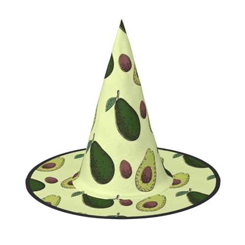 BREAUX Avocado Fruchtdruck Halloween Hexe und Zauberer Hut Hexenkostüm für Themendekoration Halloween Party von BREAUX