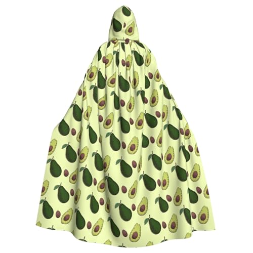 BREAUX Avocado Fruit Print Halloween Umhang Halloween Umhang Halloween Kapuzenumhang Erwachsene Party Dekoration Umhang von BREAUX