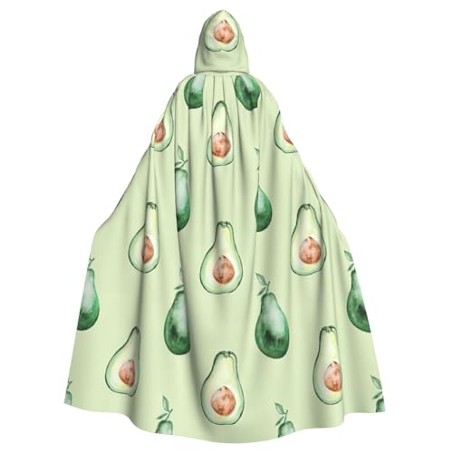 BREAUX Avocado-Muster Druck Halloween Umhang Halloween Umhang Halloween Kapuzenumhang Erwachsene Party Dekoration Umhang von BREAUX