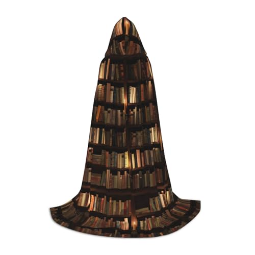 BREAUX Bibliotheks-Bücherregal, Buchdruck, Kapuzenumhang, Uni, volle Länge, Kapuzenumhang, Ball-Comic-Kostüm, Ausstellung-Kostüm BREAUX Bibliotheks-Bücherregal, Buchdruck, Kapuzenumhang, Uni, volle Länge, Kapuzenumhang, Ball-Comic-Kostüm, Ausstellung-Kostüm von BREAUX