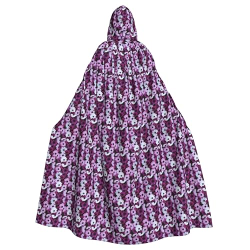 BREAUX Blossom Flower Print Hooded Cloak, Oversized Hooded Cape with Bow tie, Uni Adult Halloween Costume BREAUX Blossom Flower Print Hooded Cloak, Oversized Hooded Cape with Bow tie, Uni Adult Halloween Costume von BREAUX