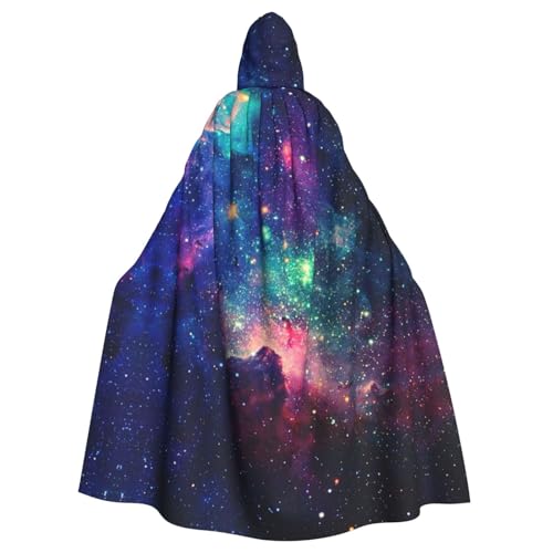 BREAUX Bunter Galaxie-Druck, Halloween-Umhang, Halloween-Umhang, Halloween-Kapuzenumhang, Partydekoration für Erwachsene BREAUX Bunter Galaxie-Druck, Halloween-Umhang, Halloween-Umhang, Halloween-Kapuzenumhang, Partydekoration für Erwachsene von BREAUX