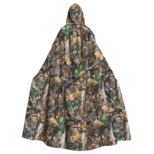 BREAUX Cold Tree Camouflage-Druck, Halloween, Erwachsenen-Kapuzenumhang, Umhang für Partys, Karneval, Cosplay, Kostüme, Bühnendekorationen von BREAUX