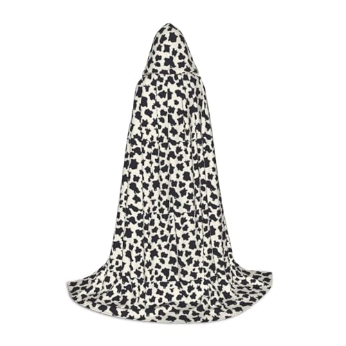 BREAUX Cowprint04 Kapuzenumhang mit Kapuze, Uni, volle Länge, Kapuzenumhang zum Verkleiden, Ball, Comic-Ausstellung, Kostüm von BREAUX