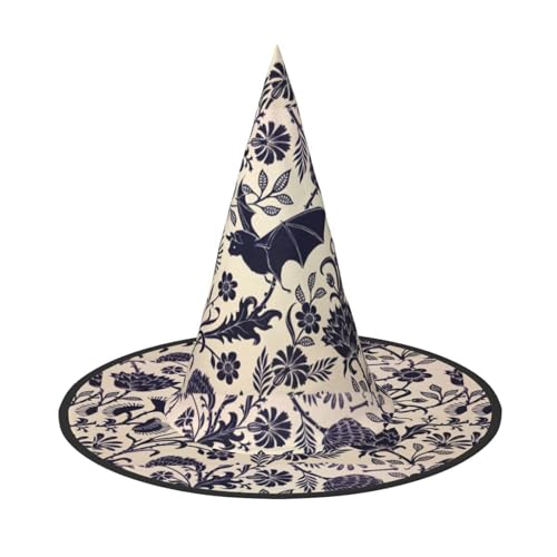 BREAUX Fledermausmuster Druck Halloween Hexe und Zauberer Hut Hexenkostüm für Themendekoration Halloween Party BREAUX Fledermausmuster Druck Halloween Hexe und Zauberer Hut Hexenkostüm für Themendekoration Halloween Party von BREAUX