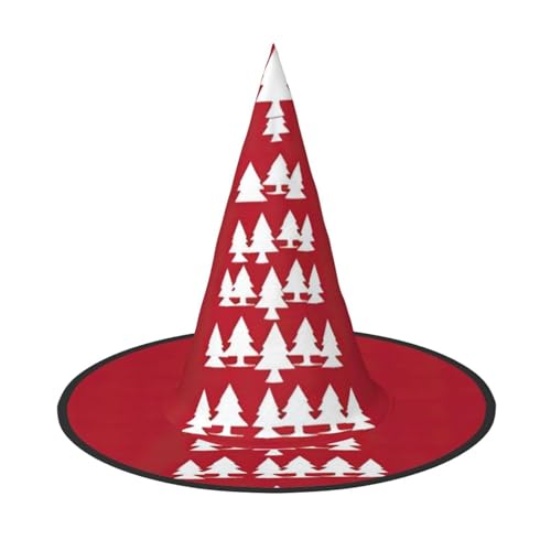BREAUX Frohe Weihnachten Birke Baum Druck Halloween Hexe und Zauberer Hut Hexenkostüm für Themendekoration Halloween Party von BREAUX