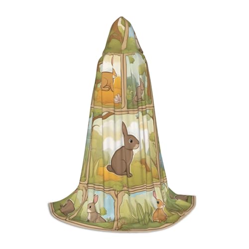 BREAUX Gemütlicher Kapuzenumhang mit Cartoon-Tieren und Kaninchen-Aufdruck, stilvoller Kapuzenumhang für Damen und Herren, kann für Karneval verwendet werden BREAUX Gemütlicher Kapuzenumhang mit Cartoon-Tieren und Kaninchen-Aufdruck, stilvoller Kapuzenumhang für Damen und Herren, kann für Karneval verwendet werden von BREAUX