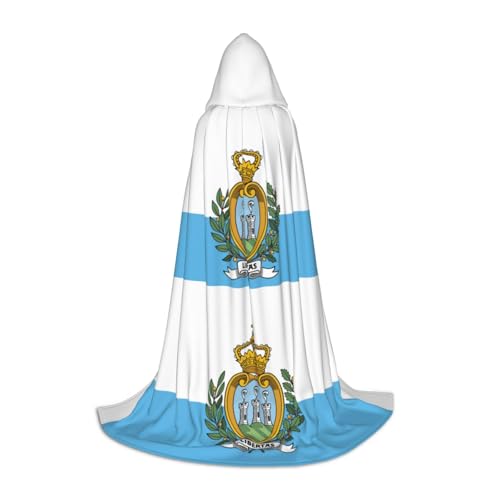 BREAUX Gemütlicher Kapuzenumhang mit Flagge von San Marino, stilvoller Kapuzenumhang für Damen und Herren, kann für Karneval verwendet werden BREAUX Gemütlicher Kapuzenumhang mit Flagge von San Marino, stilvoller Kapuzenumhang für Damen und Herren, kann für Karneval verwendet werden von BREAUX