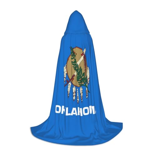 BREAUX Gemütlicher Kapuzenumhang mit Oklahoma-Flagge – stilvoller Kapuzenumhang für Damen und Herren, kann für Karneval verwendet werden von BREAUX