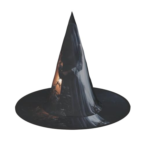 BREAUX Halloween Mond Druck Halloween Hexe und Zauberer Hut Hexenkostüm für Themendekoration Halloween Party BREAUX Halloween Mond Druck Halloween Hexe und Zauberer Hut Hexenkostüm für Themendekoration Halloween Party von BREAUX