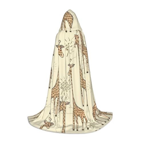 BREAUX Handgezeichneter Giraffen-Aufdruck, Kapuzenumhang, Uni, volle Länge, Kapuzenumhang, Ball-Comic-Kostüm, Ausstellungskostüm BREAUX Handgezeichneter Giraffen-Aufdruck, Kapuzenumhang, Uni, volle Länge, Kapuzenumhang, Ball-Comic-Kostüm, Ausstellungskostüm von BREAUX
