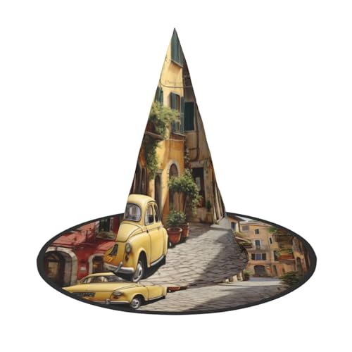 BREAUX Italienischer Straßendruck Halloween Hexe und Zauberer Hut Hexenkostüm für Themendekoration Halloween Party BREAUX Italienischer Straßendruck Halloween Hexe und Zauberer Hut Hexenkostüm für Themendekoration Halloween Party von BREAUX