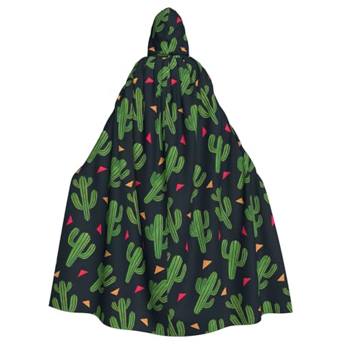 BREAUX Kaktus-Kunstdruck, Halloween, Erwachsenen-Kapuzenumhang für Partys, Karneval, Cosplay, Kostüme, Bühnendekorationen BREAUX Kaktus-Kunstdruck, Halloween, Erwachsenen-Kapuzenumhang für Partys, Karneval, Cosplay, Kostüme, Bühnendekorationen von BREAUX