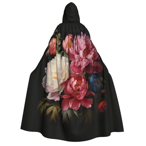 BREAUX Kapuzenumhang für Erwachsene, Pfingstrosen-Aufdruck, uni, passend für Themenpartys und Cosplay-Konventionen BREAUX Kapuzenumhang für Erwachsene, Pfingstrosen-Aufdruck, uni, passend für Themenpartys und Cosplay-Konventionen von BREAUX