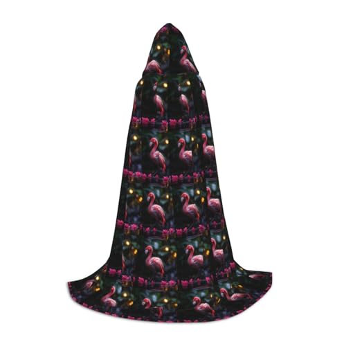 BREAUX Kapuzenumhang mit Flamingo-Druck, Uni, volle Länge, Kapuzenumhang, Ball-Kostüm, Comicausstellung BREAUX Kapuzenumhang mit Flamingo-Druck, Uni, volle Länge, Kapuzenumhang, Ball-Kostüm, Comicausstellung von BREAUX