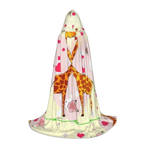 BREAUX Kapuzenumhang mit Giraffenmotiv, Herz, Blume, Schmetterling, Uni, volle Länge, Kapuzenumhang, Ball-Kostüm, Comic-Ausstellung BREAUX Kapuzenumhang mit Giraffenmotiv, Herz, Blume, Schmetterling, Uni, volle Länge, Kapuzenumhang, Ball-Kostüm, Comic-Ausstellung von BREAUX