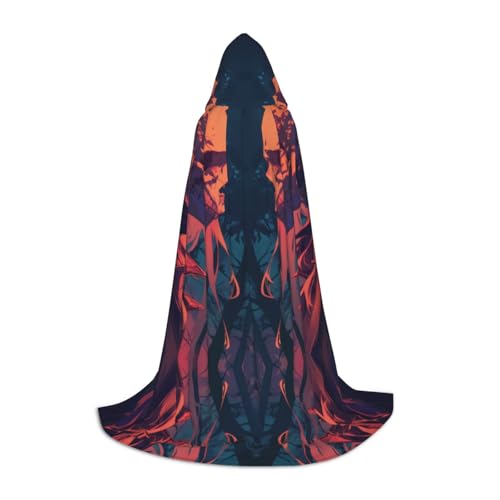 BREAUX Kapuzenumhang mit Halloween-Aufdruck, Uni, volle Länge, Kapuzenumhang, Ball-Comic-Kostüm BREAUX Kapuzenumhang mit Halloween-Aufdruck, Uni, volle Länge, Kapuzenumhang, Ball-Comic-Kostüm von BREAUX